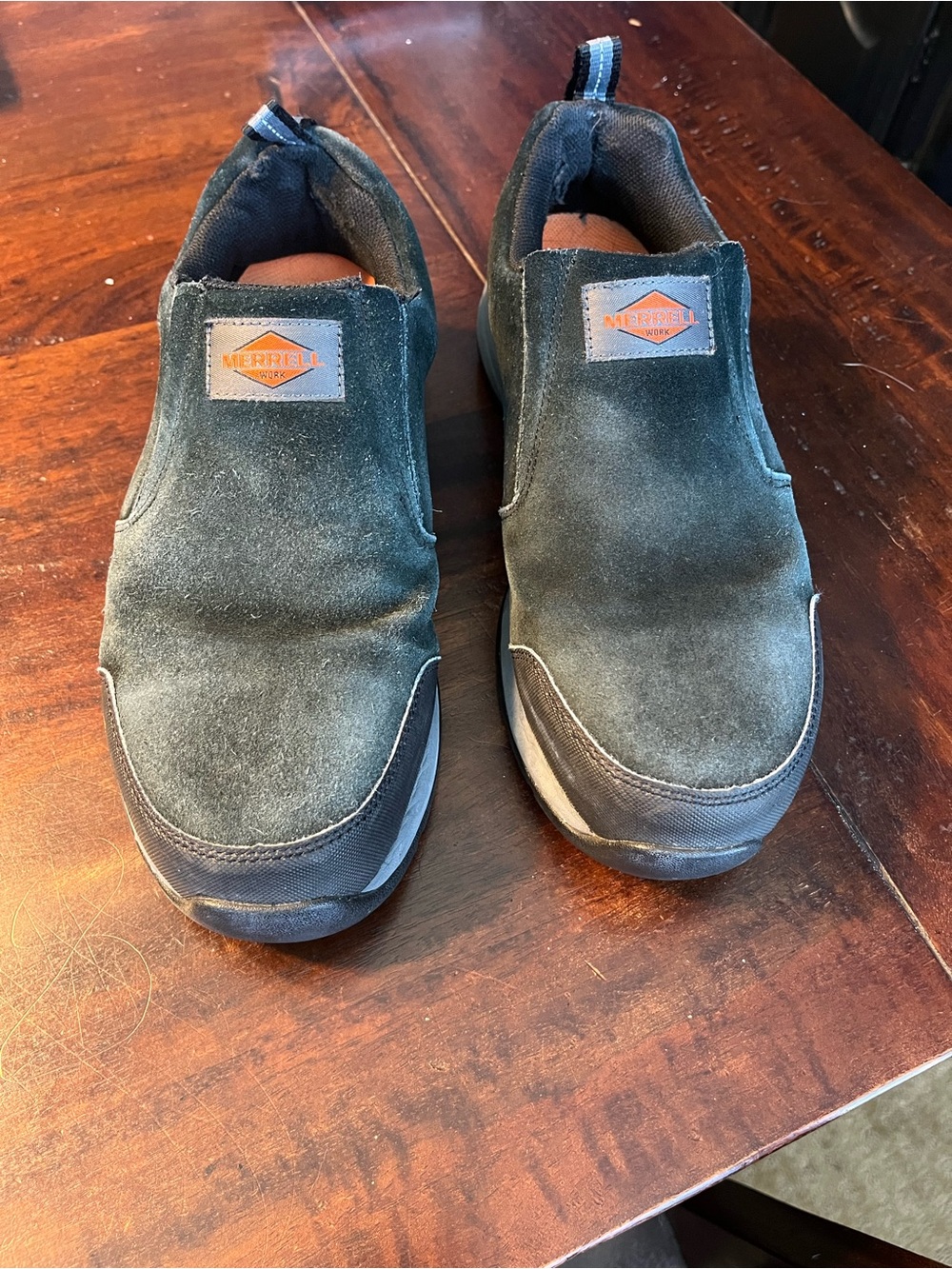 Merrell Men's Slip-On Steel Toe Suede Loafers